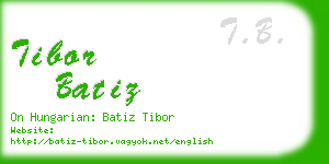 tibor batiz business card